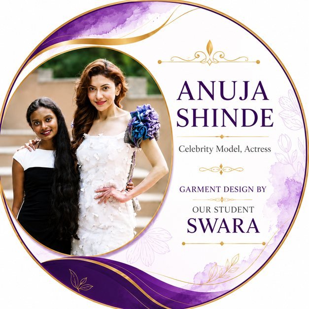 Anuja Shinde, celebrity model and actress, wearing a garment designed by Fashion O student Swara